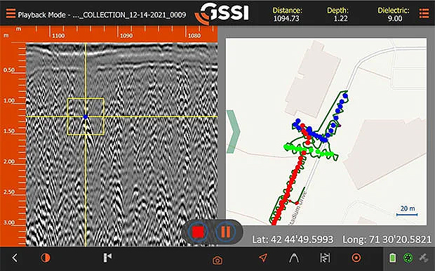 Mode-on-GSSI-UtilityScan-gpr